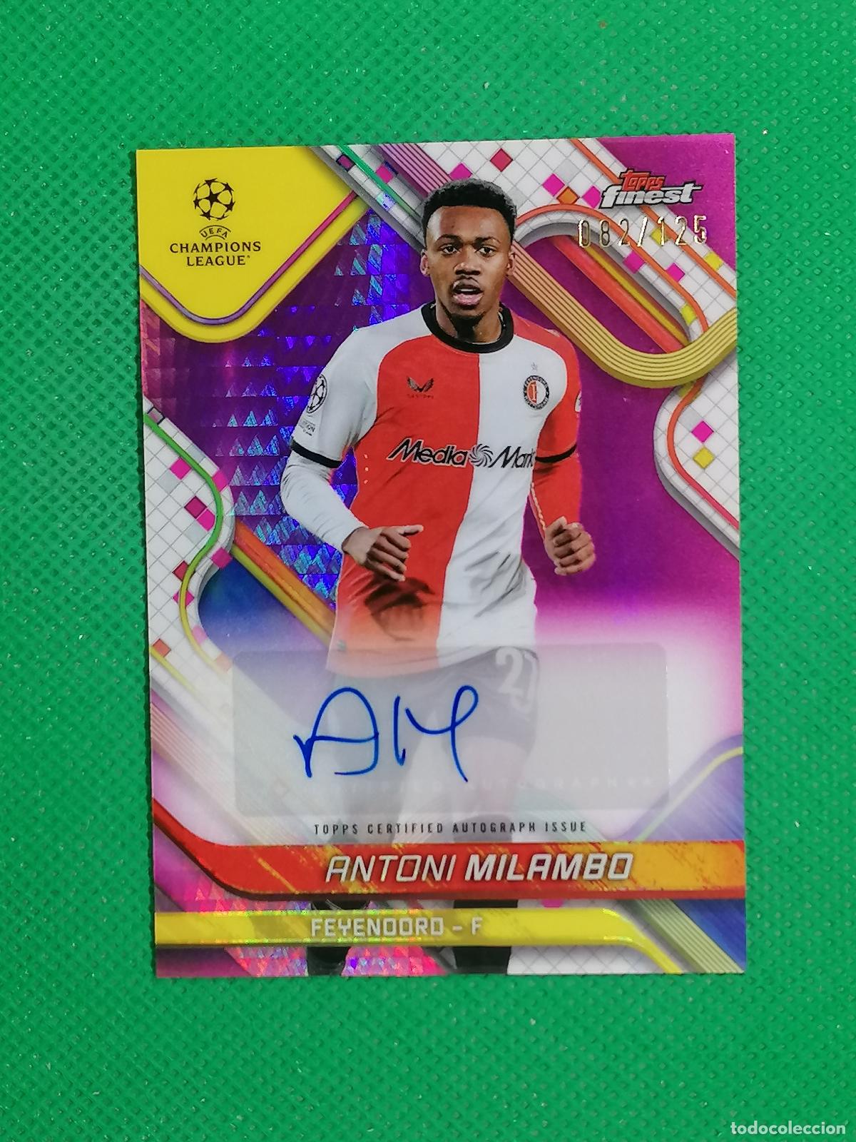 Cromos de F&uacute;tbol: BA-AM ANTONI MILAMBO FEYENOORD /125 AUTO AUTOGRAFH FIRMA ⚽ TOPPS FINEST 24 25 2024 2025 ⚽