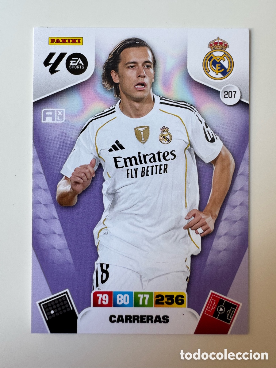 Cromos de F&uacute;tbol: PANINI ADRENALYN XL LIGA EA SPORTS 2025-2026 25-26 &ndash; N&ordm; 207 &ndash; &Aacute;lvaro Carreras Real Madrid CF