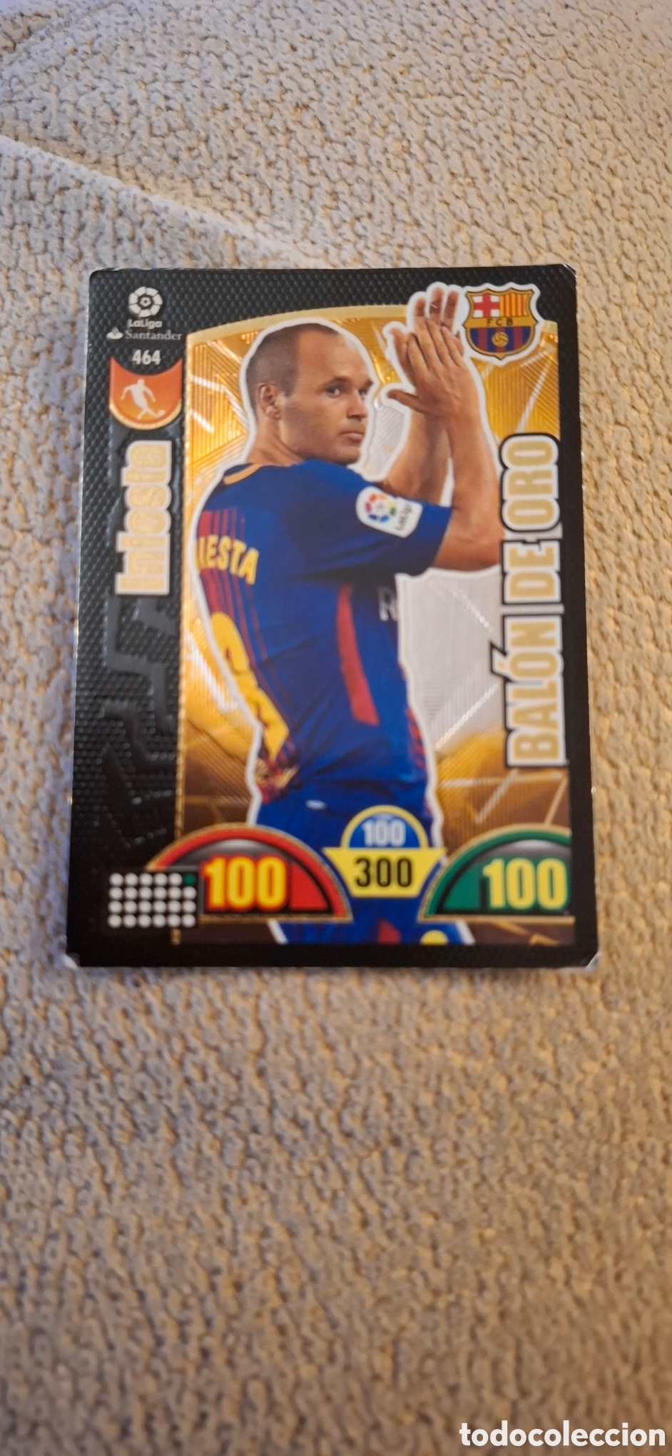Fu&szlig;ball-Sticker: CROMO FUTBOL ADRENALYN , INIESTA , F.C BARCELONA TEMPORADA 2017/18 17/18 , N&ordm; 464 , BALON DE ORO