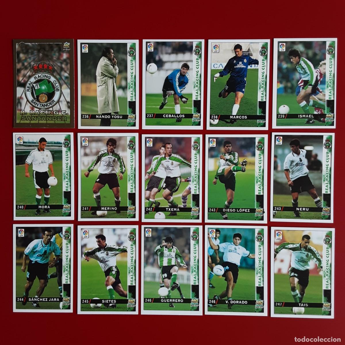 Cromos de f&uacute;tbol: EQUIPO COMPLETO RACING SANTANDER MUNDICROMO TEMPORADA 1998 1999 98 99