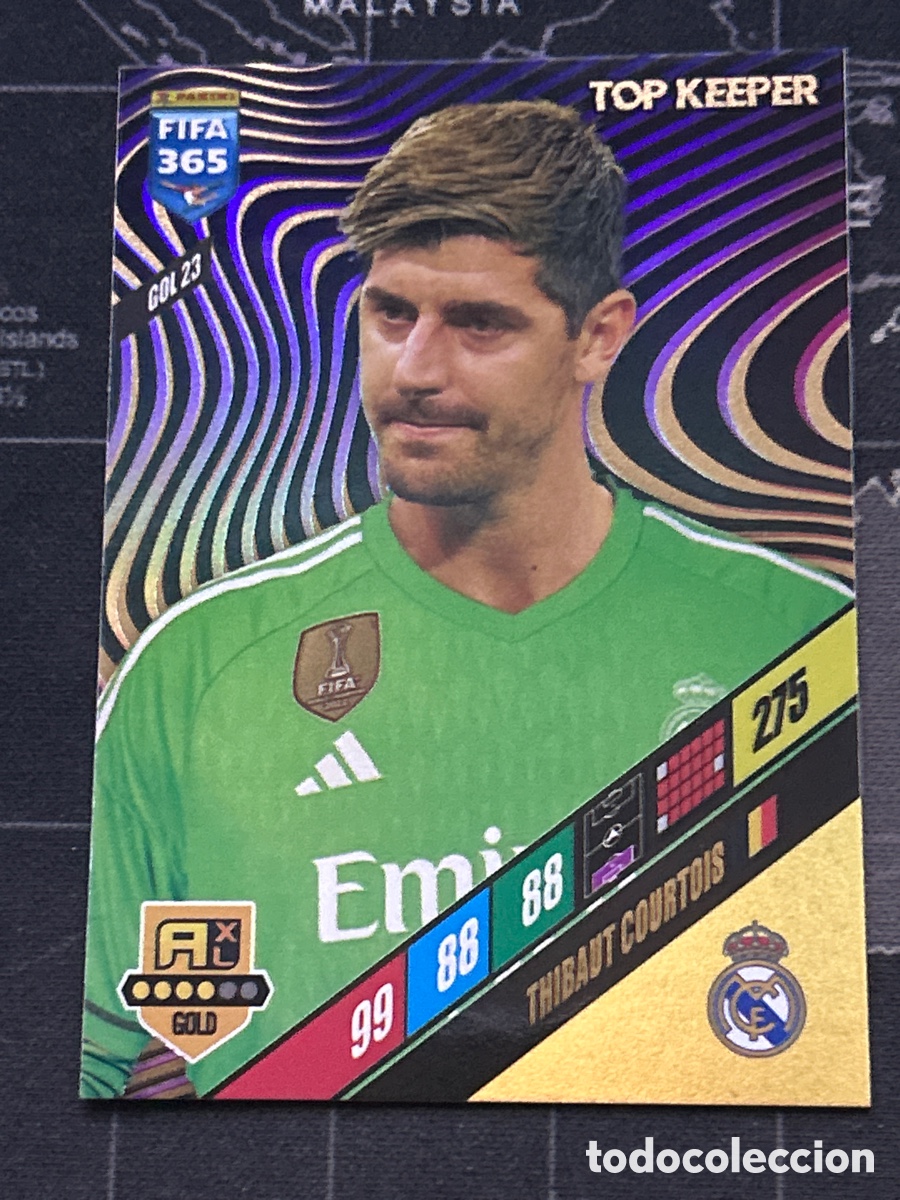 Cromos de F&uacute;tbol: GOL 23 THIBAUT COURTOIS (REAL MADRID) TOP KEEPER PANINI ADRENALYN XL FIFA 365 2024 24
