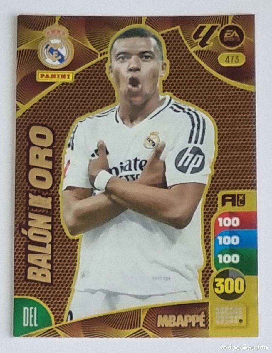 Cromos de F&uacute;tbol: Cromo Carta Balon Oro Mbappe Adrenalyn XL 24/25 2024/2025 n&ordm;473 Panini