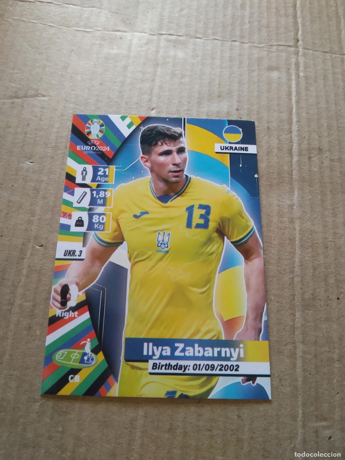 Cartes &agrave; collectionner de Football: UKR 3 ILYA ZABARNYI UCRANIA CROMO FUTBOL EURO 2024 EUROCOPA FLASH EDITION