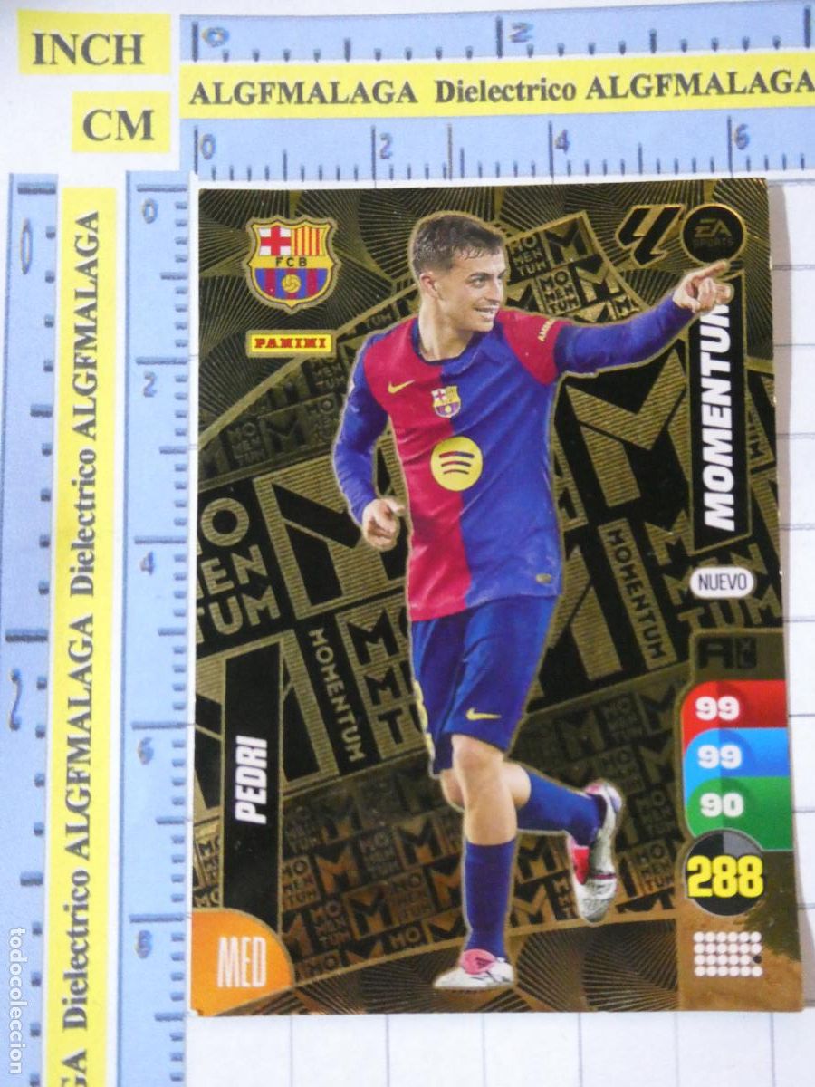 Fu&szlig;ball-Sticker: CROMO TRADING CARD ADRENALYN XL 2024 2025. MOMENTUM NUEVO PEDRI FC BARCELONA