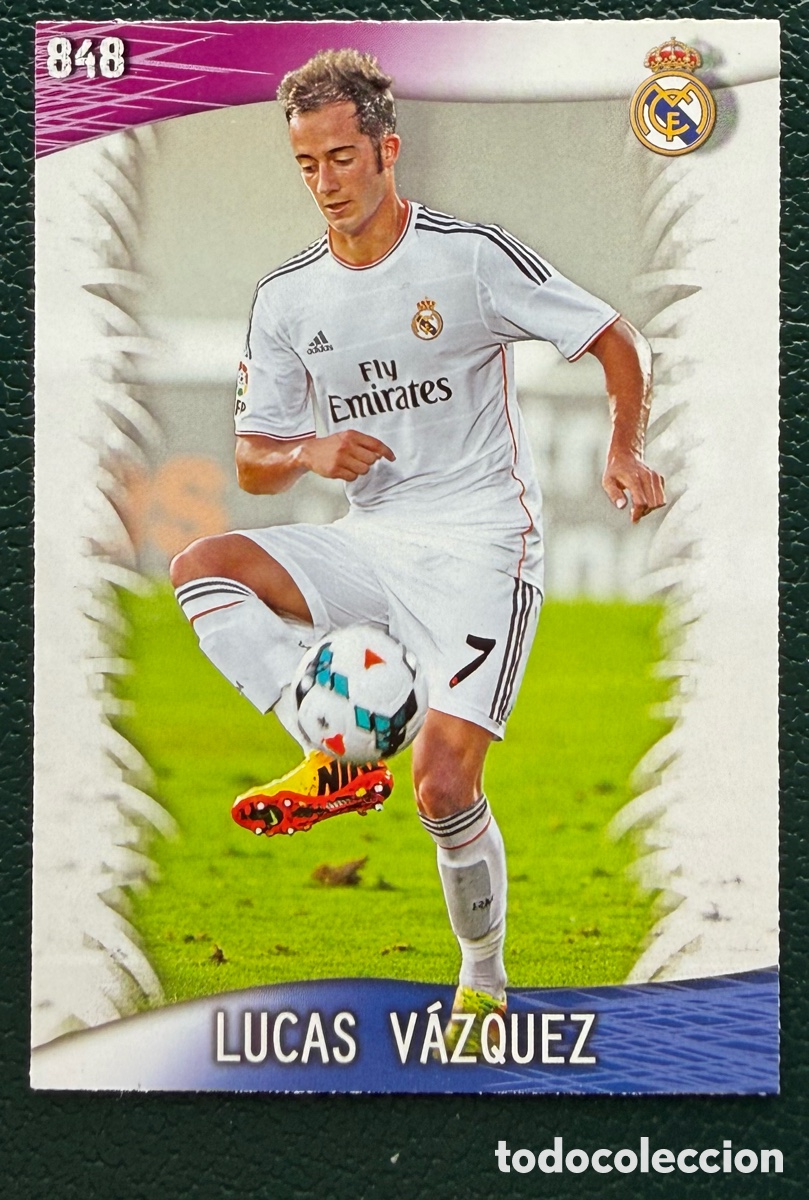 Cromos de F&uacute;tbol: 848 LUCAS VAZQUEZ REAL MADRID CASTILLA FICHAS ALBUM MUNDICROMO 2013 2014 13 14