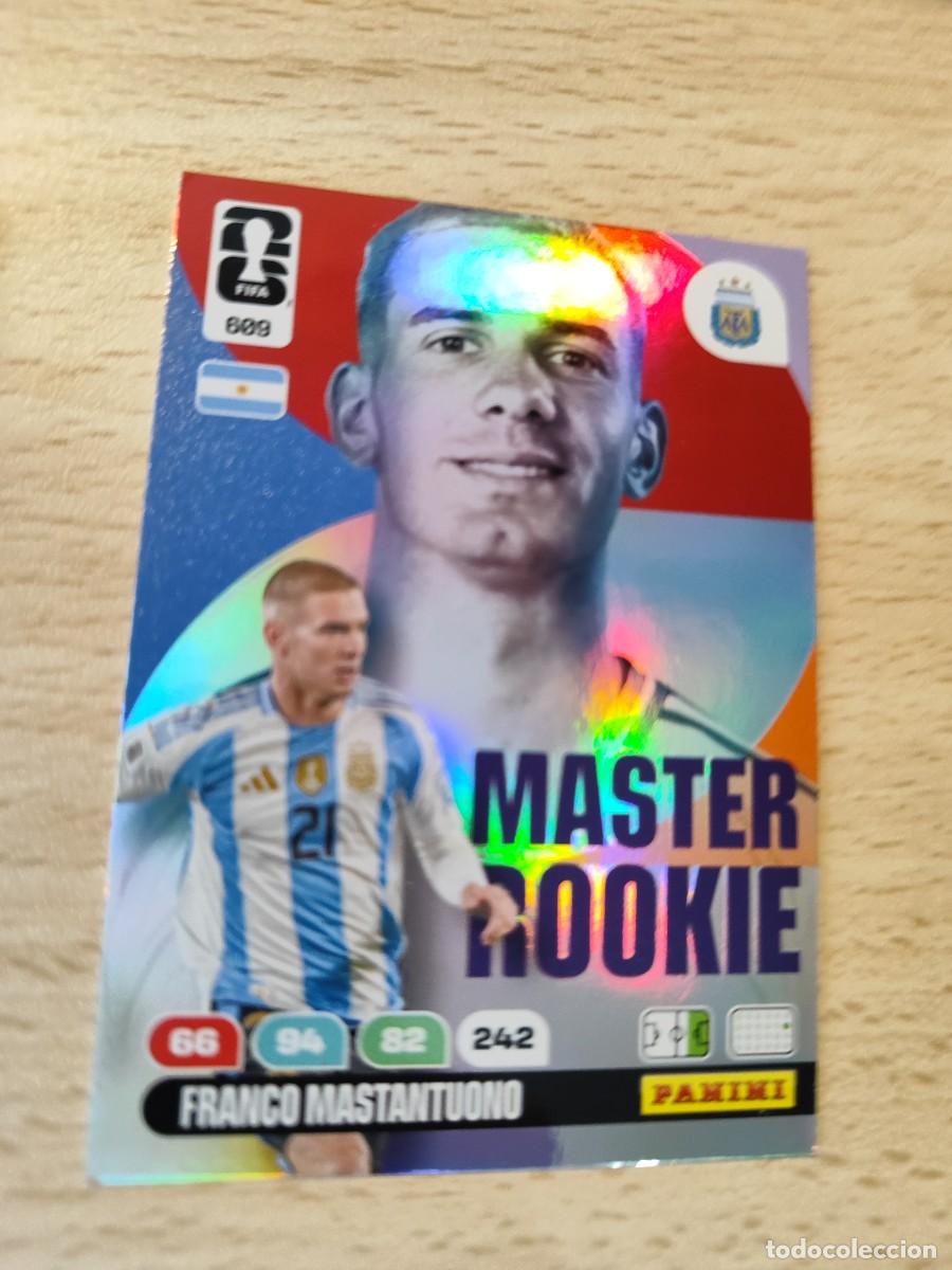 Cromos de F&uacute;tbol: 609 WORLD CUP 2026 FRANCO MASTANTUONO ARGENTINA MASTER ROOKIE ADRENALYN MUNDIAL PANINI 26