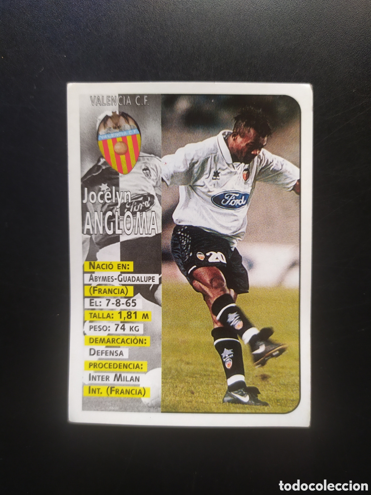 Cromos de F&uacute;tbol: Liga 1998 1999 98 99 panini sports Angloma n&deg; 163 Valencia