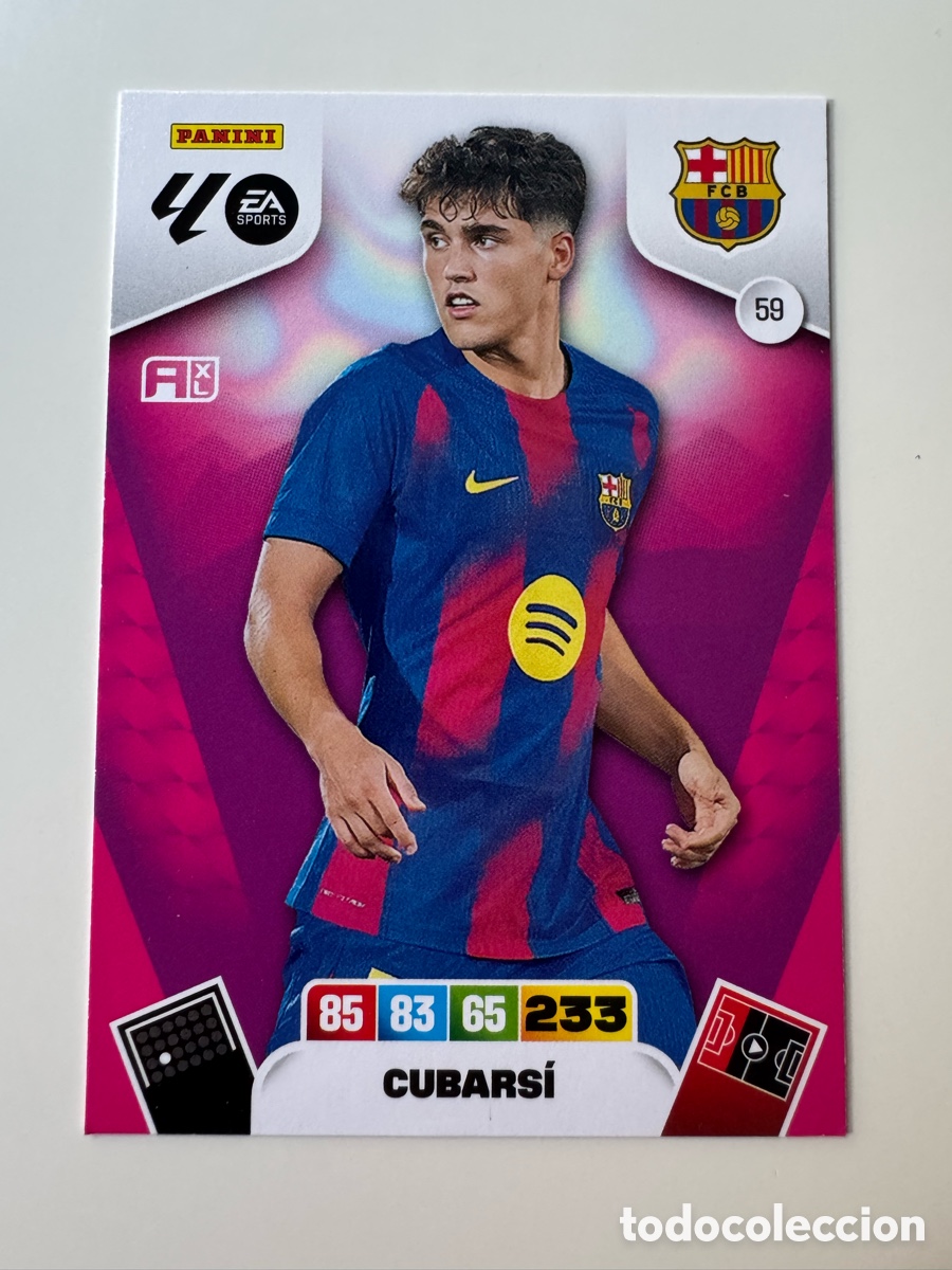 Cromos de F&uacute;tbol: PANINI ADRENALYN XL LIGA EA SPORTS 2025-2026 25-26 &ndash; N&ordm; 59 &ndash; Pau Cubars&iacute; FC Barcelona