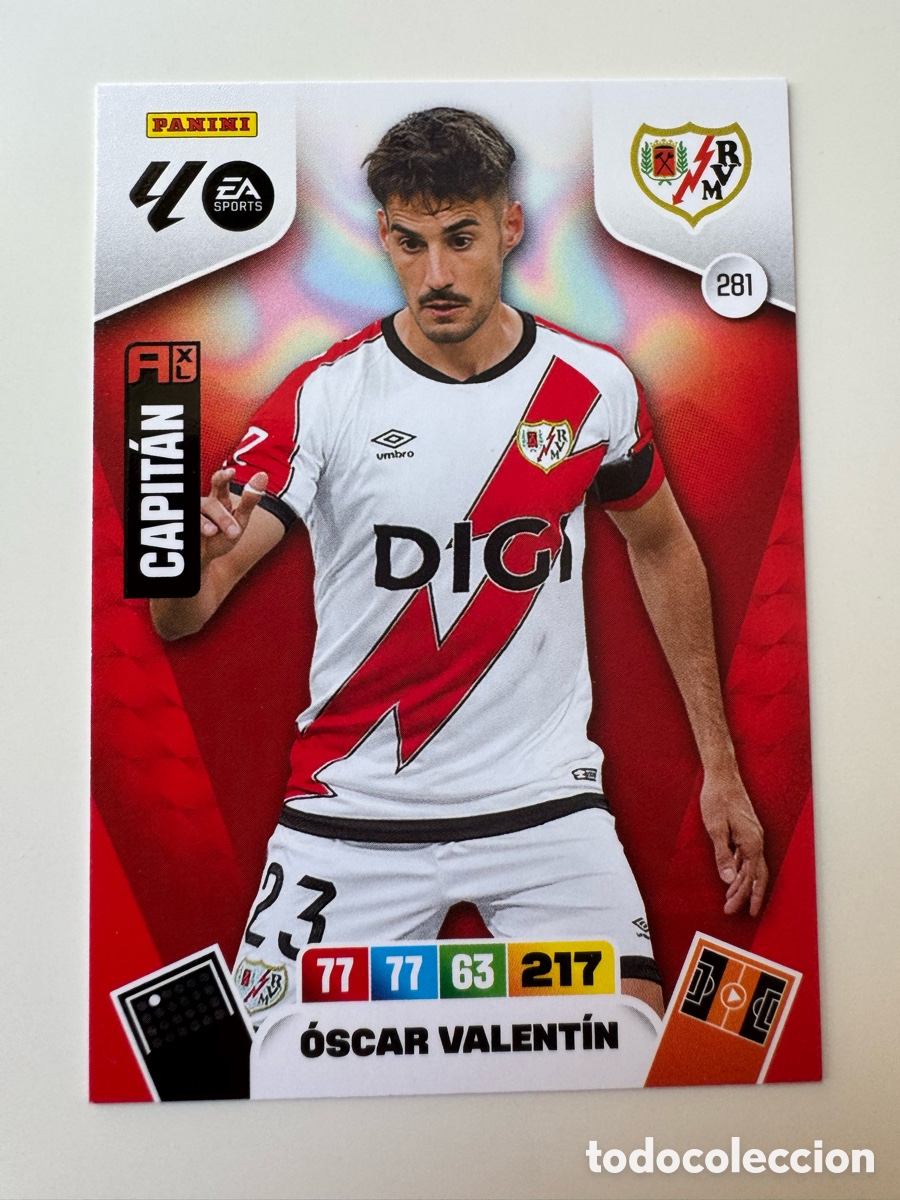 Cromos de F&uacute;tbol: PANINI ADRENALYN XL LIGA EA SPORTS 2025-2026 25-26 &ndash; N&ordm; 281 &ndash; &Oacute;scar Valent&iacute;n Rayo Vallecano