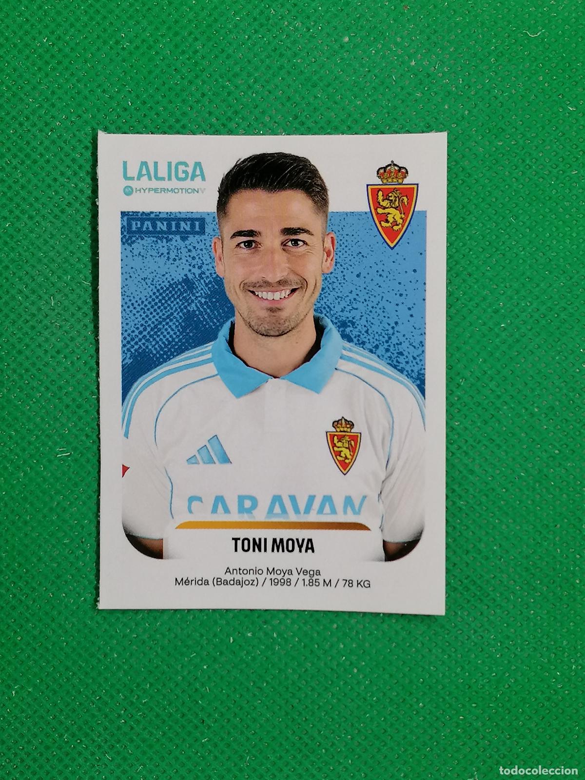 Cromos de f&uacute;tbol: 412 BIS 412BIS TONI MOYA ZARAGOZA ⚽ PANINI LIGA HYPERMOTION 25 26 2025 2026 ⚽