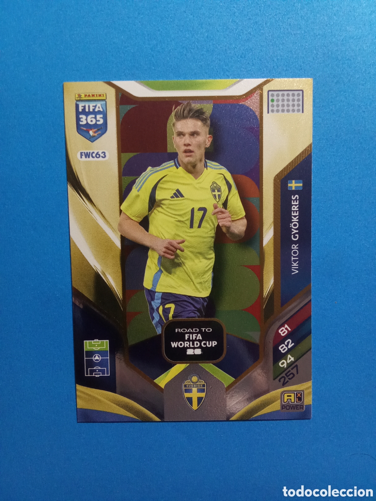 Cromos de F&uacute;tbol: CROMO FWC 63 GYOKERES SUECIA NORDIC EDITION FIFA 365 2026 ADRENALYN 25-26