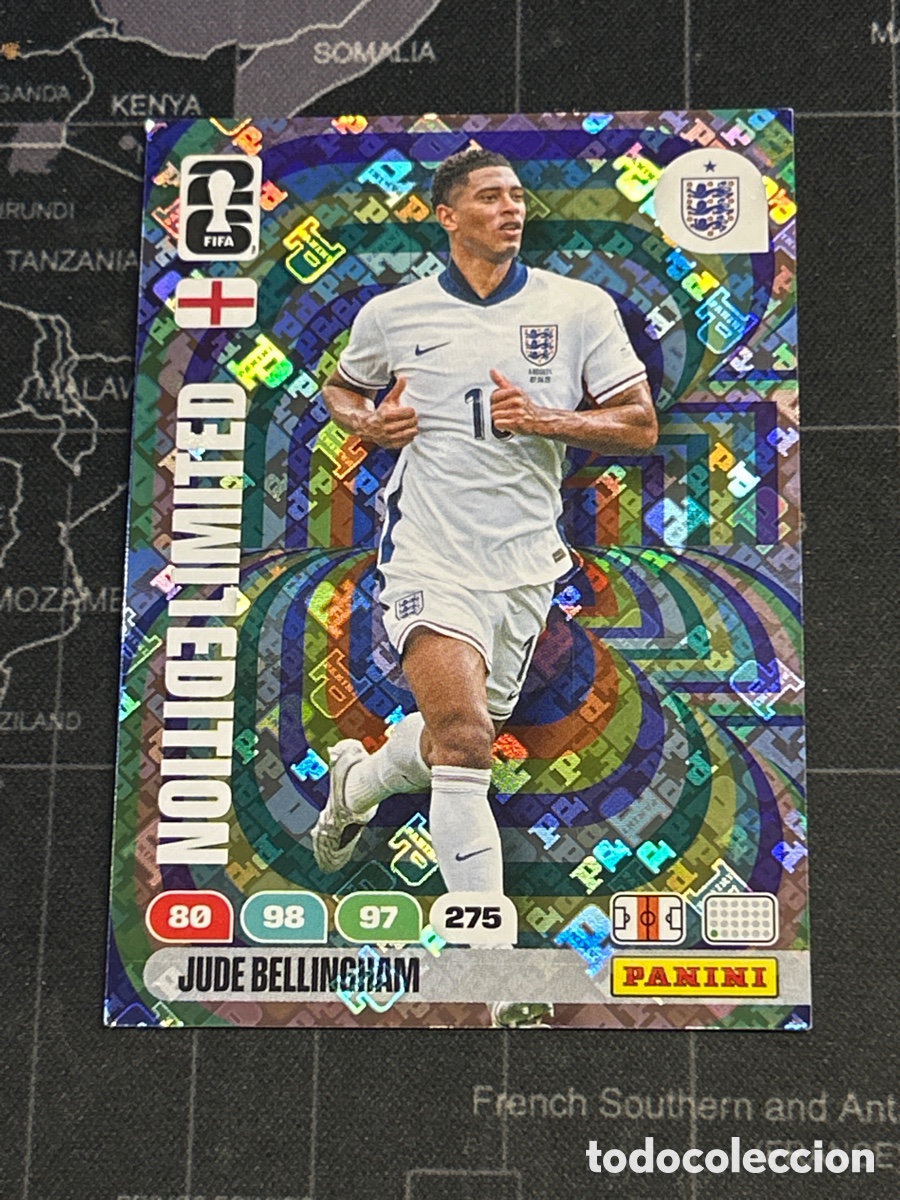 Cromos de F&uacute;tbol: JUDE BELLINGHAM (INGLATERRA) LIMITED EDITION PANINI ADRENALYN XL FIFA WORLD CUP 2026 26