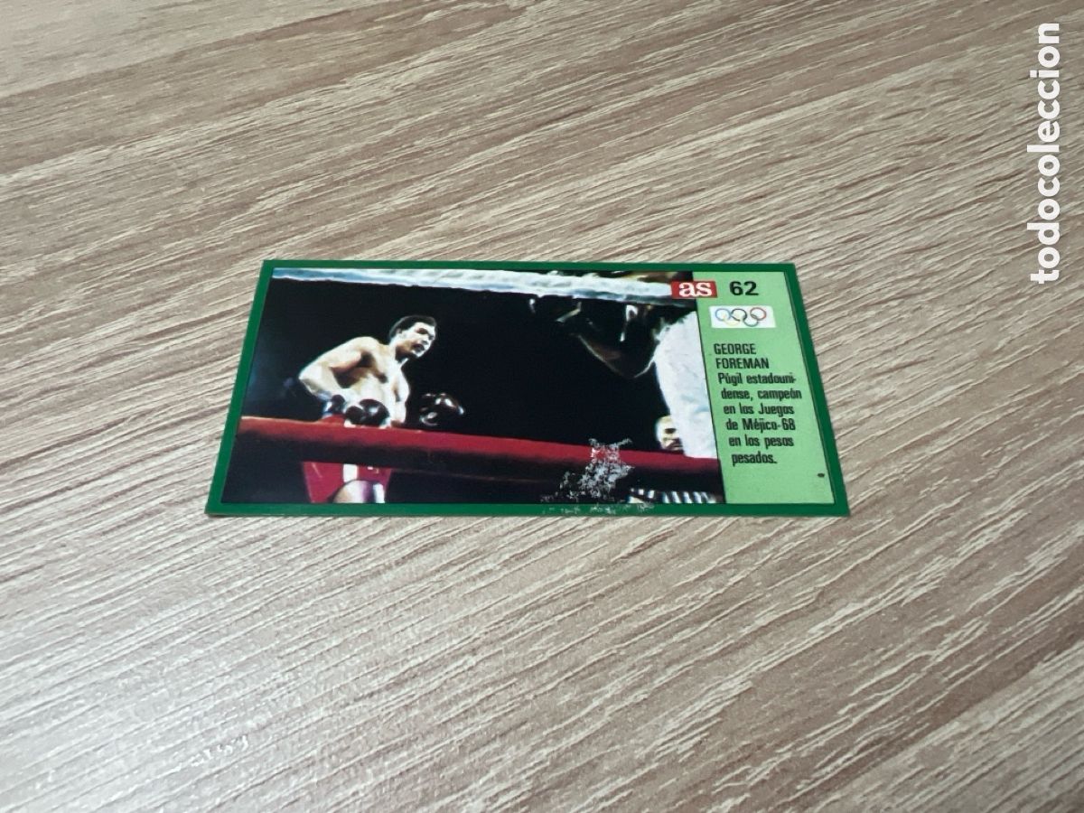 Fu&szlig;ball-Sticker: 1988 GEORGE FOREMAN N&ordm; 62 LOS ASES OLIMPICOS SIN PEGAR