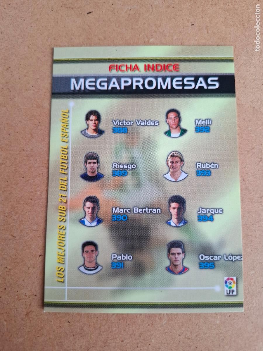 Figurine di Calcio: MEGAFICHAS 2003 2004 03 04 - PANINI - &Iacute;NDICE MEGAPROMESAS ( ERR&Oacute;NEO ) - (CM)