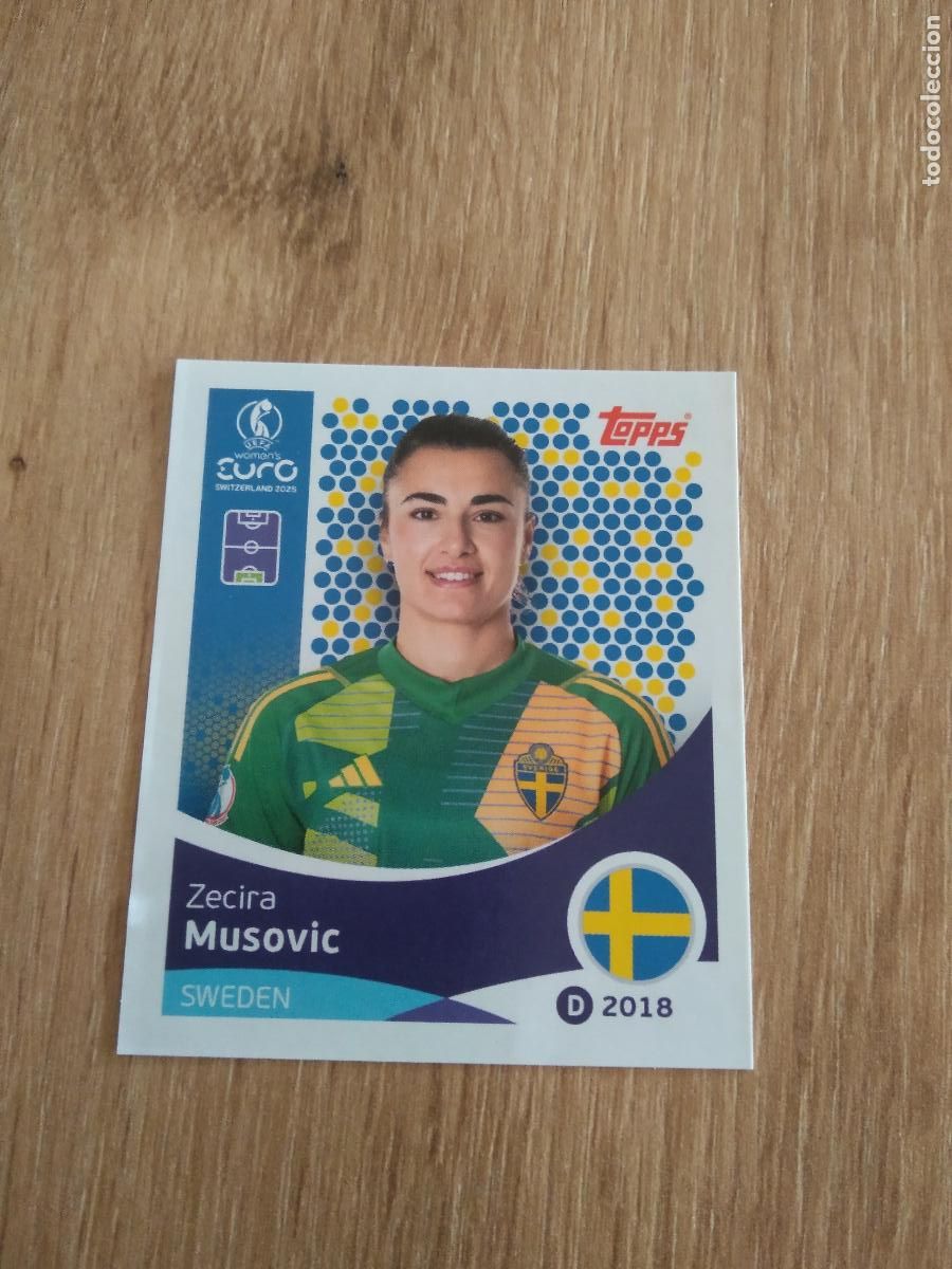 Cromos de F&uacute;tbol: 223 ZECIRA MUSOVIC SUECIA CROMO TOPPS EURO FEMENINA 2025 EUROCOPA FUTBOL FEMENINO UEFA WOMEN'S