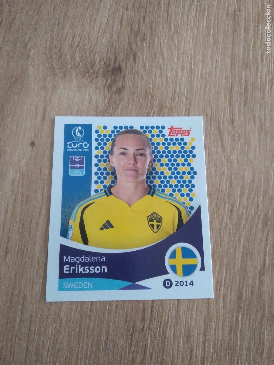 Cromos de F&uacute;tbol: 224 ERIKSSON SUECIA CROMO TOPPS EURO FEMENINA 2025 EUROCOPA FUTBOL FEMENINO UEFA WOMEN'S
