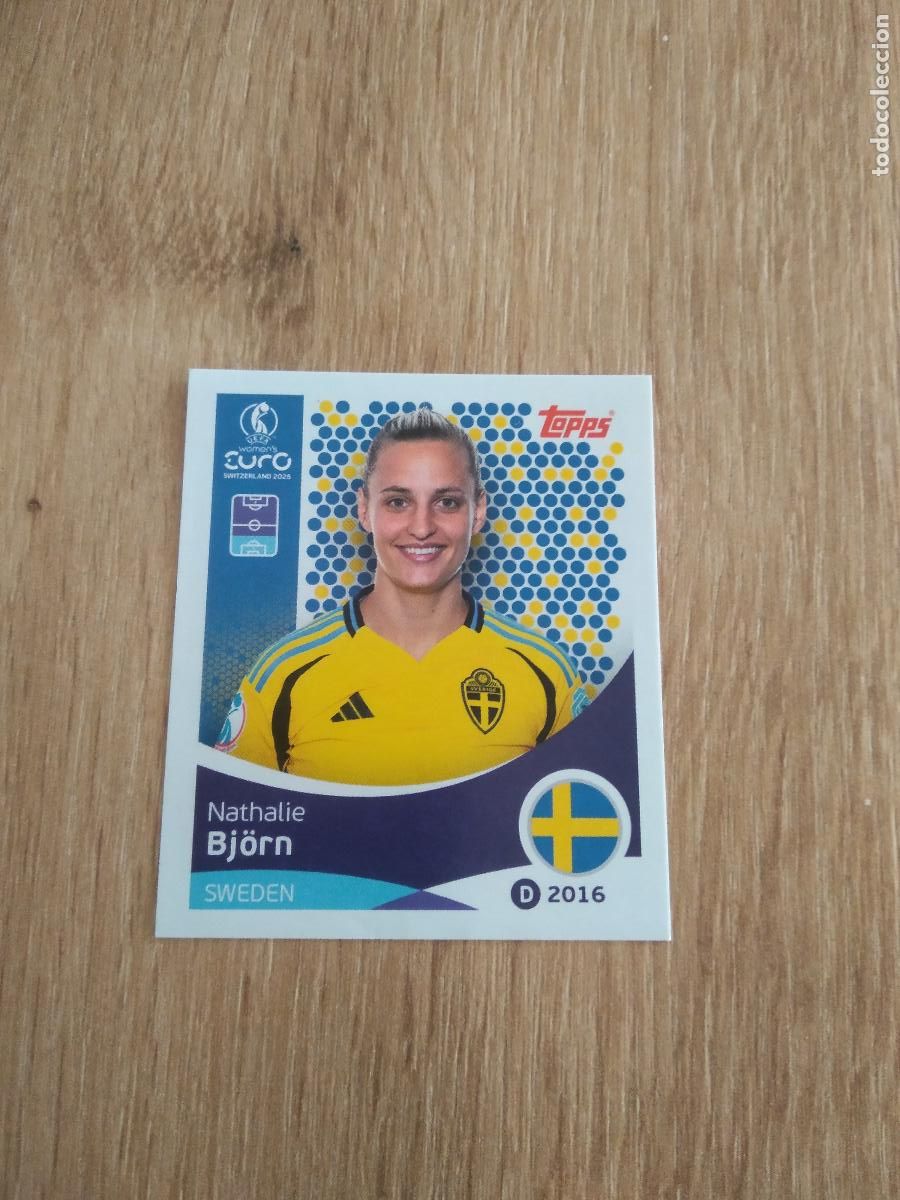 Cromos de F&uacute;tbol: 227 NATHALIE BJORN SUECIA CROMO TOPPS EURO FEMENINA 2025 EUROCOPA FUTBOL FEMENINO UEFA WOMEN'S