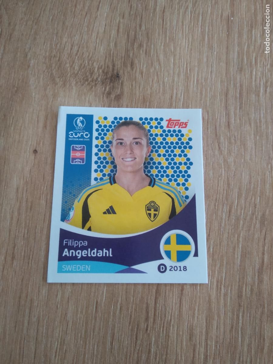 Cromos de F&uacute;tbol: 229 FILIPPA ANGELDAHL SUECIA CROMO TOPPS EURO FEMENINA 2025 EUROCOPA FUTBOL FEMENINO UEFA WOMEN'S