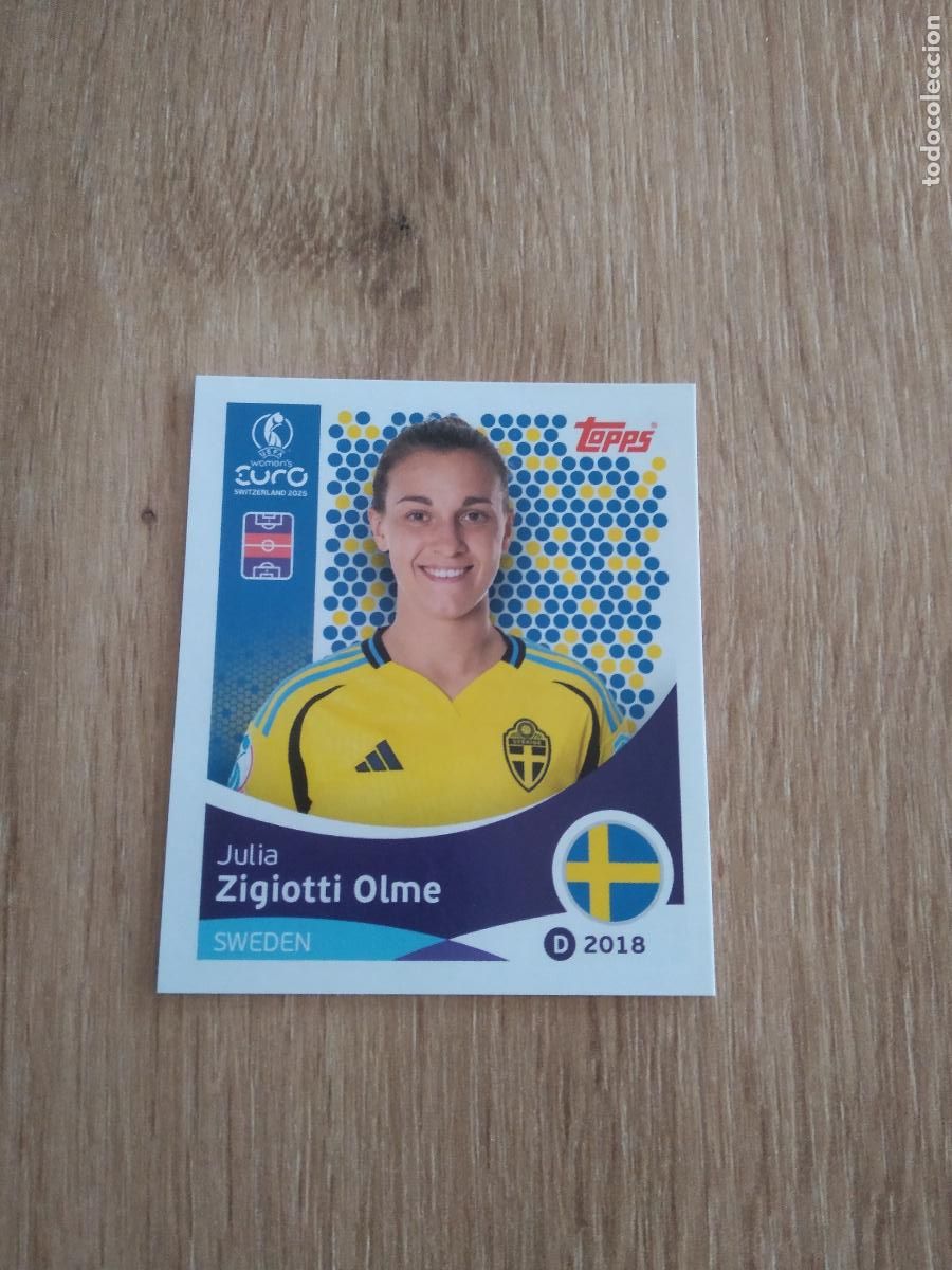 Cromos de F&uacute;tbol: 230 ZIGIOTTI OLME SUECIA CROMO TOPPS EURO FEMENINA 2025 EUROCOPA FUTBOL FEMENINO UEFA WOMEN'S