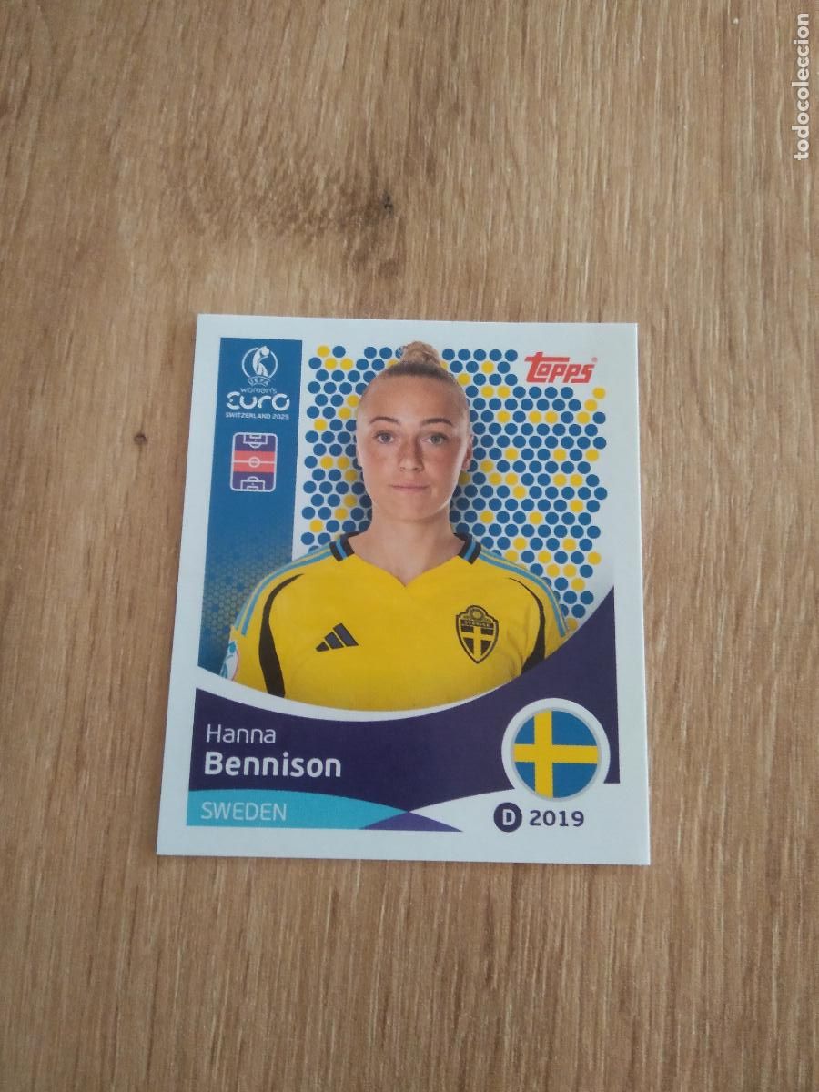 Cromos de F&uacute;tbol: 232 HANNA BENNISON SUECIA CROMO TOPPS EURO FEMENINA 2025 EUROCOPA FUTBOL FEMENINO UEFA WOMEN'S