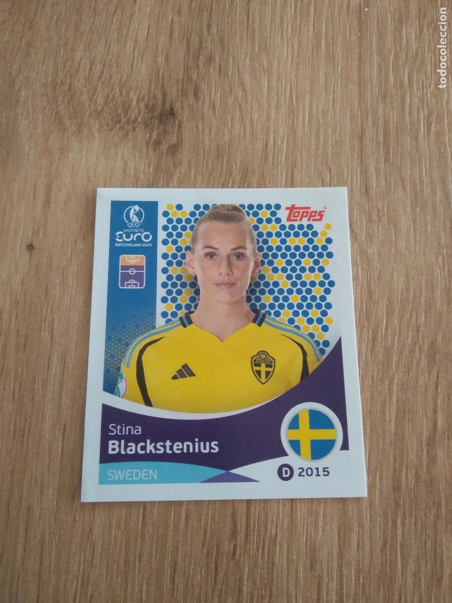 Cromos de F&uacute;tbol: 236 BLACKSTENIUS SUECIA CROMO TOPPS EURO FEMENINA 2025 EUROCOPA FUTBOL FEMENINO UEFA WOMEN'S