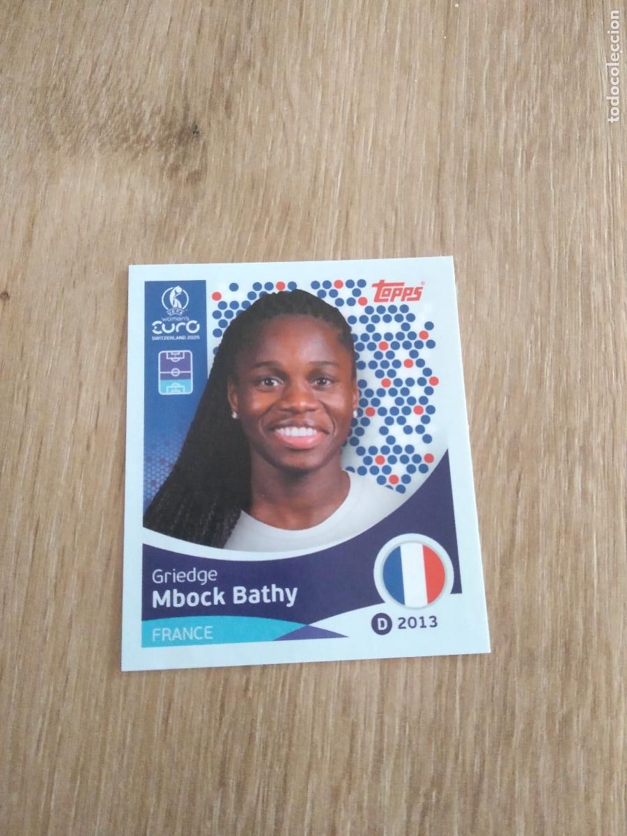 Cromos de F&uacute;tbol: 240 MBOCK BATHY FRANCIA CROMO TOPPS EURO FEMENINA 2025 EUROCOPA FUTBOL FEMENINO UEFA WOMEN'S