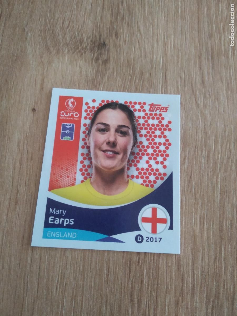 Cromos de F&uacute;tbol: 255 MARY EARPS INGLATERRA CROMO TOPPS EURO FEMENINA 2025 EUROCOPA FUTBOL FEMENINO UEFA WOMEN'S