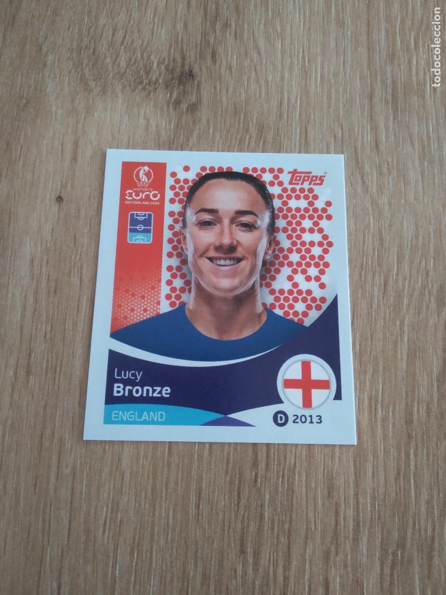 Cromos de F&uacute;tbol: 256 LUCY BRONZE INGLATERRA CROMO TOPPS EURO FEMENINA 2025 EUROCOPA FUTBOL FEMENINO UEFA WOMEN'S