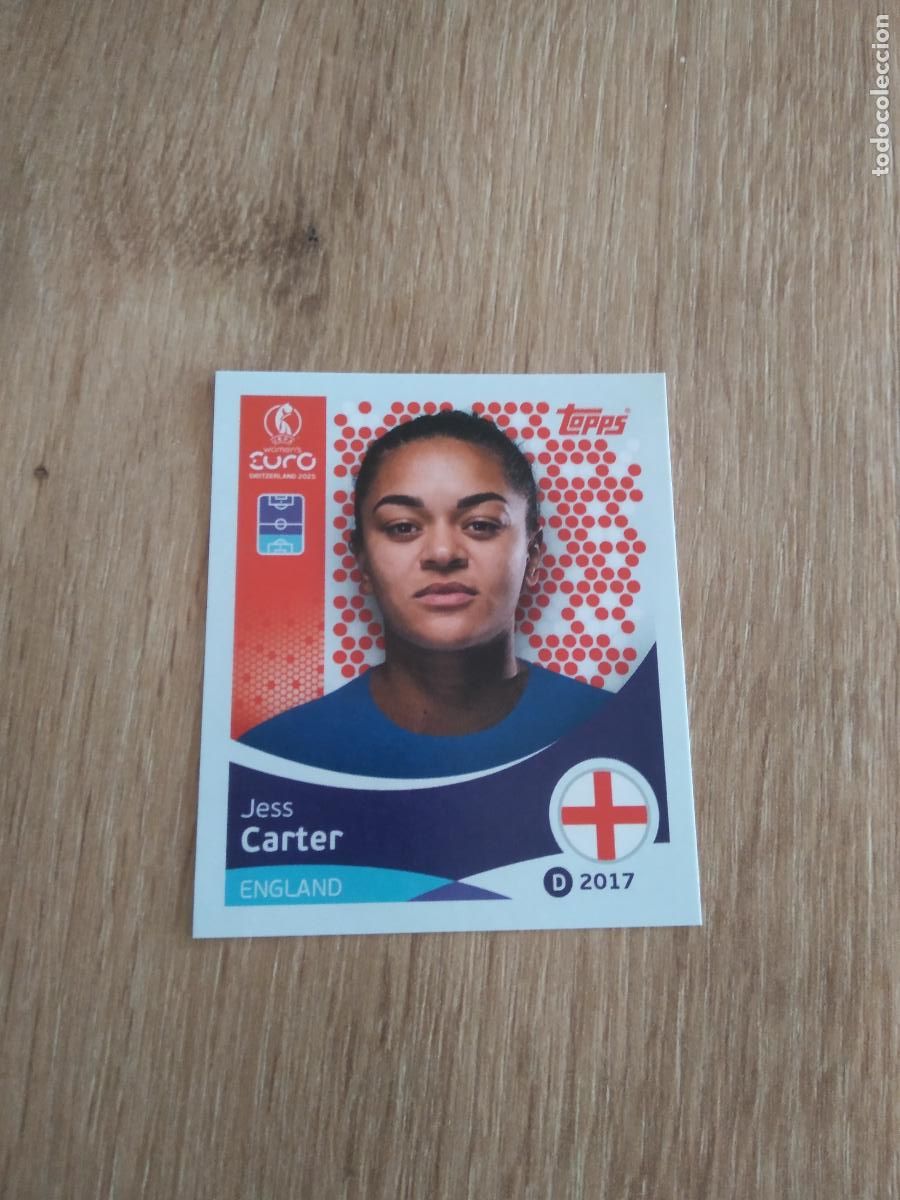 Cromos de F&uacute;tbol: 259 JESS CARTER INGLATERRA CROMO TOPPS EURO FEMENINA 2025 EUROCOPA FUTBOL FEMENINO UEFA WOMEN'S
