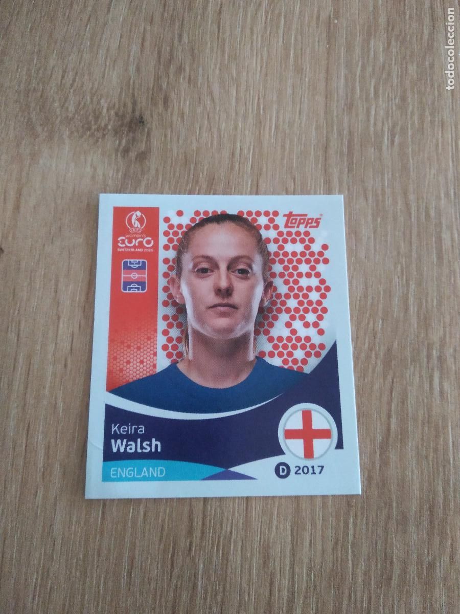 Fu&szlig;ball-Sticker: 262 KEIRA WALSH INGLATERRA CROMO TOPPS EURO FEMENINA 2025 EUROCOPA FUTBOL FEMENINO UEFA WOMEN'S