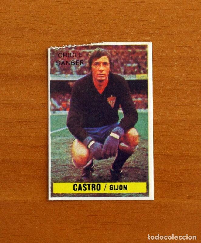 Cromos de F&uacute;tbol: Sporting de Gij&oacute;n - Castro - Chicle Sanber 1974-1975, 74-75 - Nunca pegado