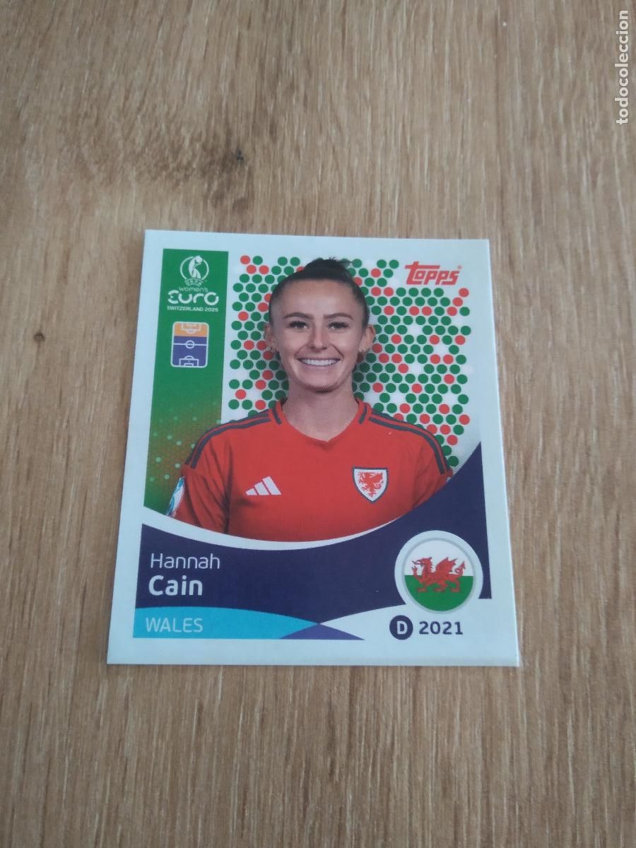 Cartes &agrave; collectionner de Football: 283 HANNAH CAIN WALES GALES CROMO TOPPS EURO FEMENINA 2025 EUROCOPA FUTBOL FEMENINO UEFA WOMEN'S