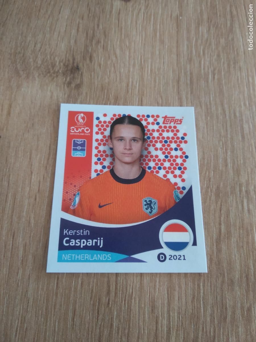 Cartes &agrave; collectionner de Football: 288 CASPARIJ PAISES BAJOS CROMO TOPPS EURO FEMENINA 2025 EUROCOPA FUTBOL FEMENINO UEFA WOMEN'S