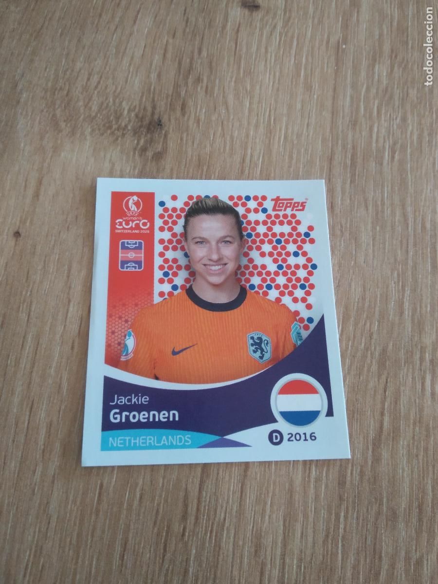 Figurine di Calcio: 293 GROENEN PAISES BAJOS CROMO TOPPS EURO FEMENINA 2025 EUROCOPA FUTBOL FEMENINO UEFA WOMEN'S