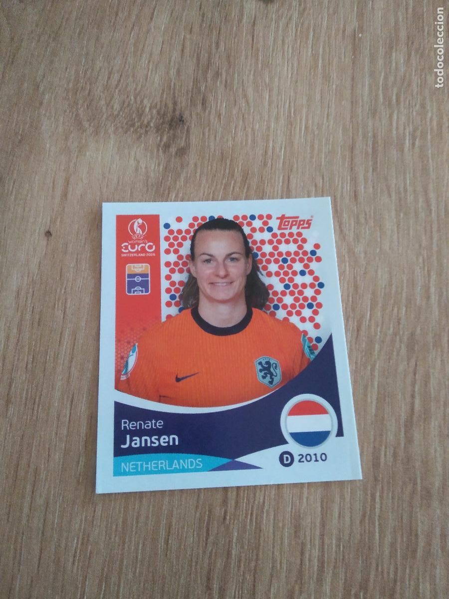 Figurine di Calcio: 298 JANSEN PAISES BAJOS CROMO TOPPS EURO FEMENINA 2025 EUROCOPA FUTBOL FEMENINO UEFA WOMEN'S