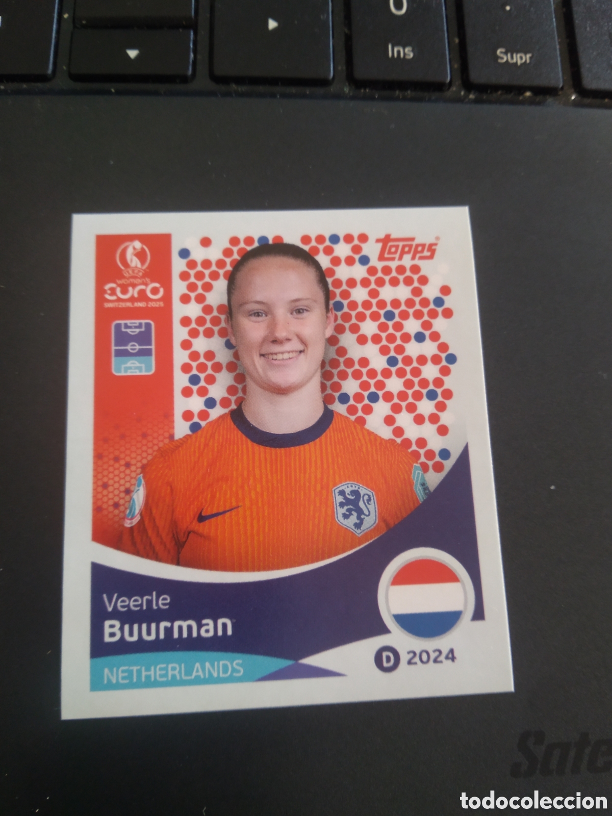 Cromos de F&uacute;tbol: 291 VEERLE BUURMAN PAISES BAJOS CROMO TOPPS EURO FEMENINA 2025 EUROCOPA FUTBOL FEMENINO UEFA WOMEN'S