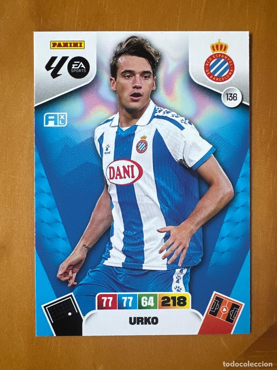 Cromos de F&uacute;tbol: 136 Urko Gonz&aacute;lez, RCD Espanyol, Panini Adrenalyn XL La Liga 2025 2026 25 26