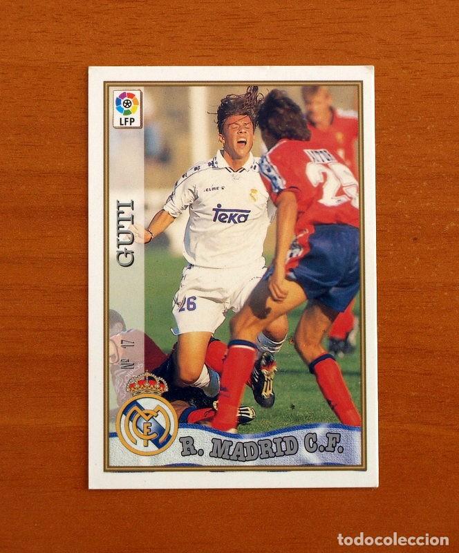 Cromos de F&uacute;tbol: Real Madrid - N&ordm; 17 Guti - Mundicromo ficha de la Liga 1997-1998, 97-98