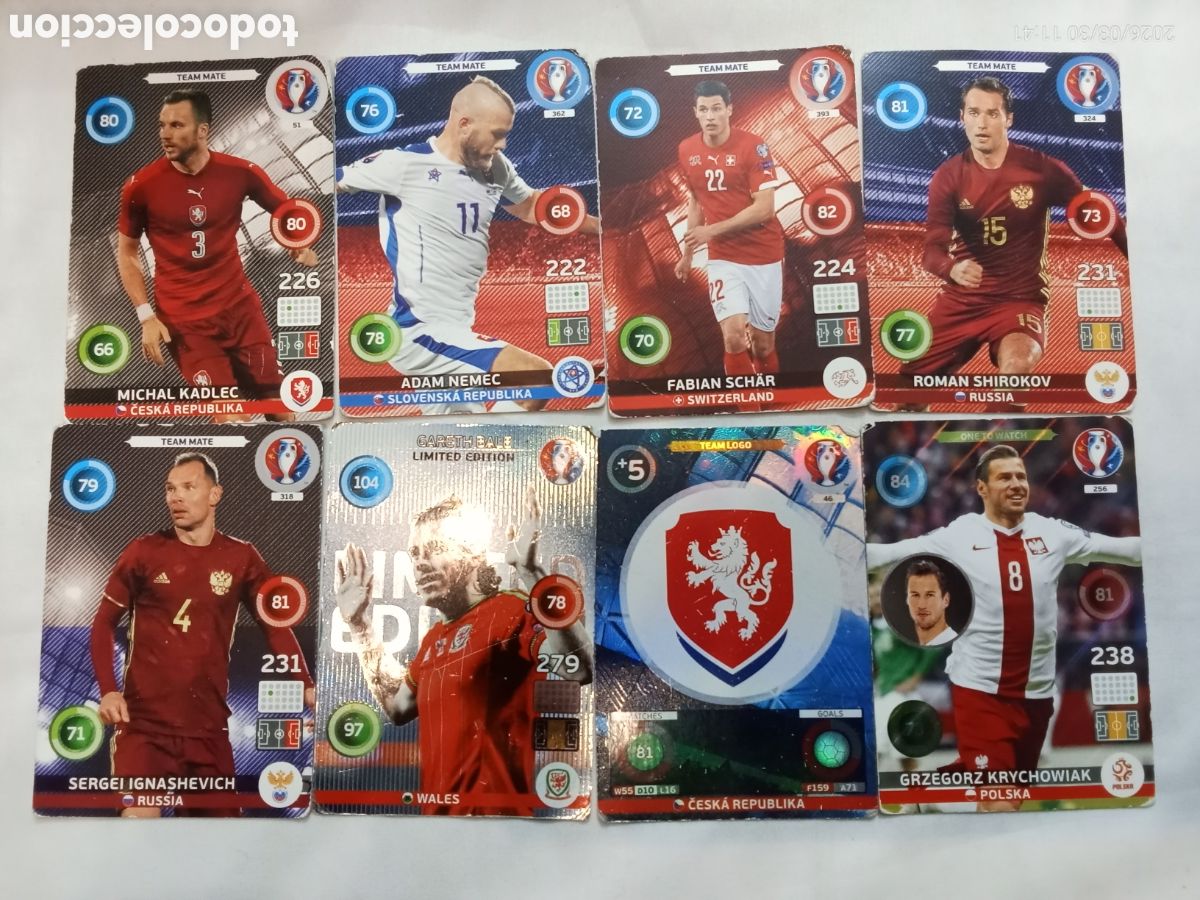 Cromos de F&uacute;tbol: Lote Cromos de f&uacute;tbol Panini UEFA Adrenalyn Euro France 2016