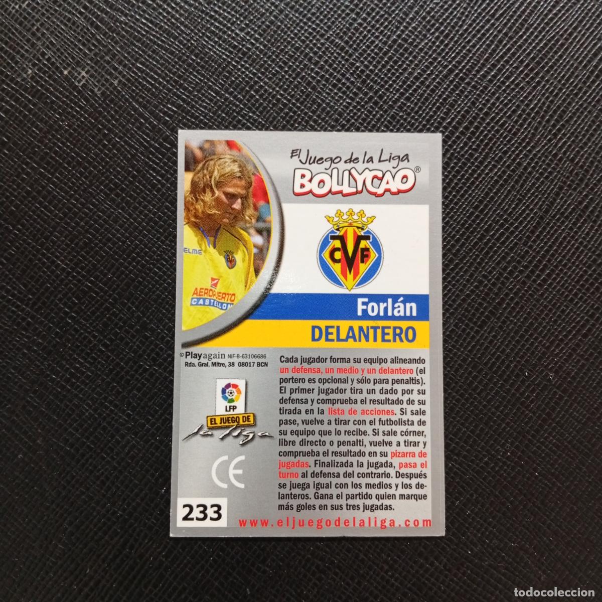 Cromos de Futebol: 233 FORLAN VILLARREAL BOLLYCAO EL JUEGO DE LA LIGA 2004 2005 CROMO 04 05 - A35 PG307