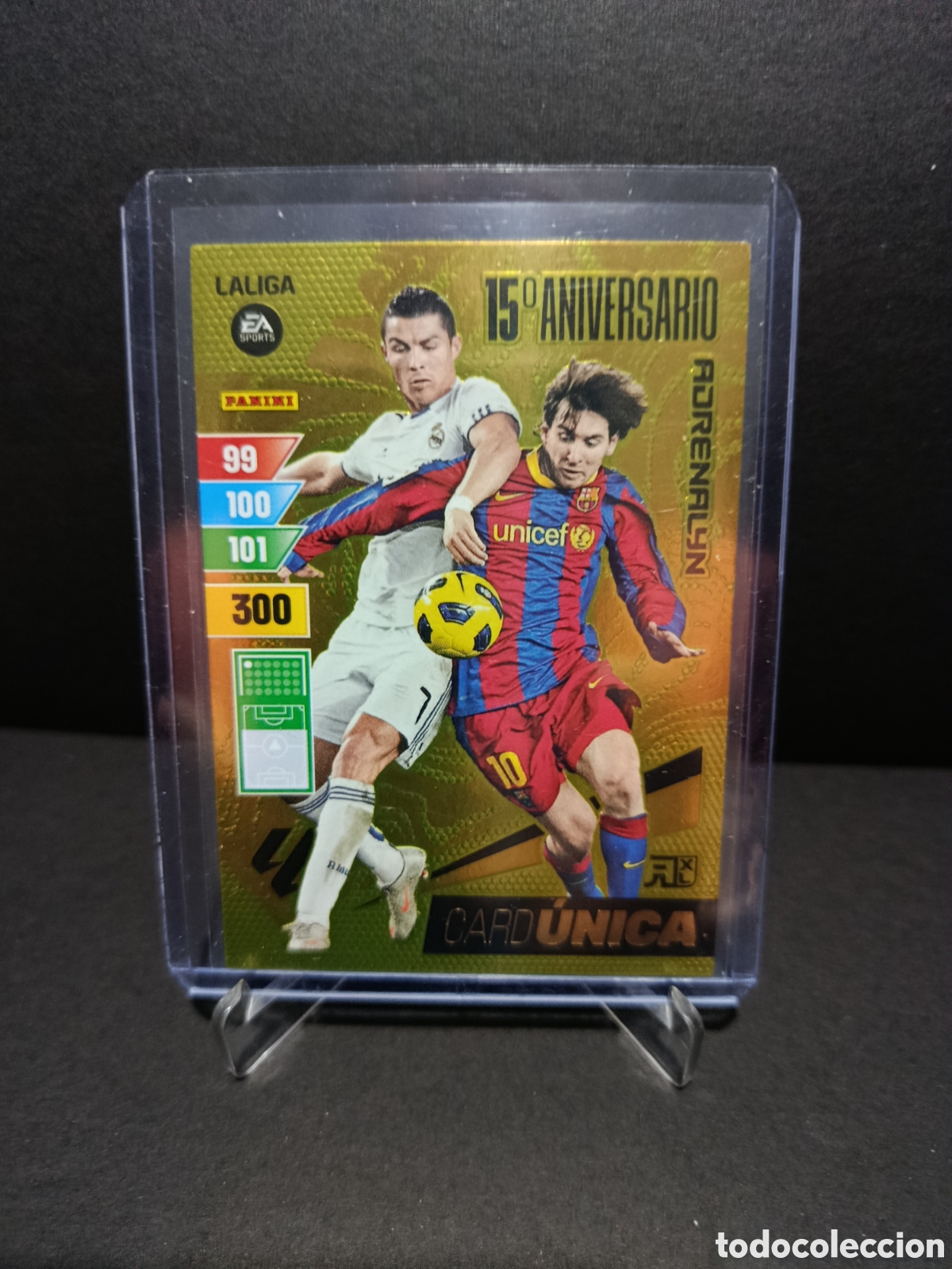 Figurine di Calcio: CARD UNICA ADRENALYN MESSI CRISTIANO