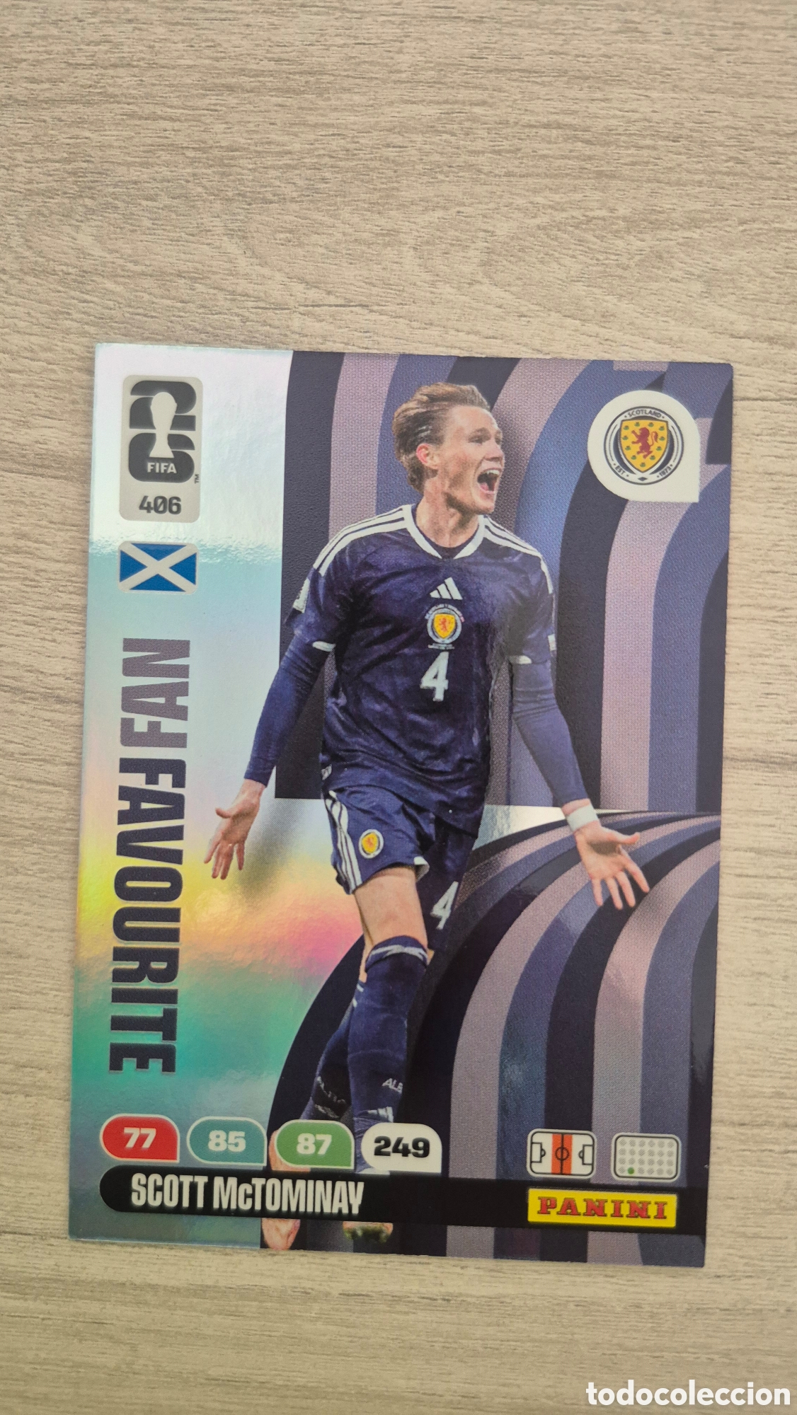 Cromos de F&uacute;tbol: N&deg;406 Fan Favourite Escocia Scott McTominay Adrenalyn FIFA World Cup 2026