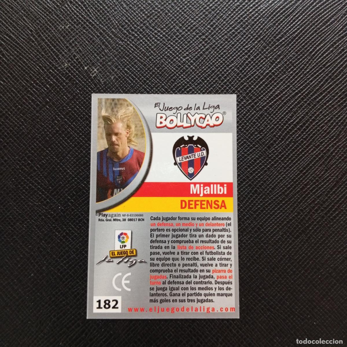 Cromos de F&uacute;tbol: 182 MJALLBI LEVANTE BOLLYCAO EL JUEGO DE LA LIGA 2004 2005 CROMO 04 05 - A35 PG343