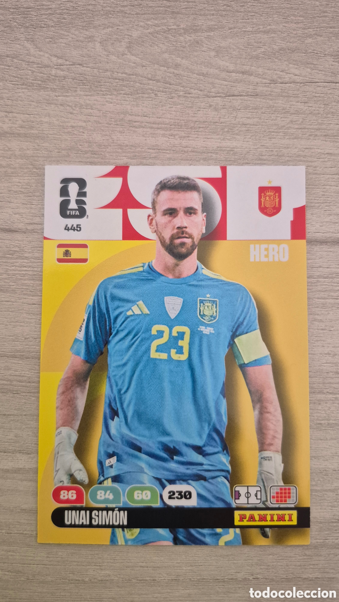 Cromos de f&uacute;tbol: N&deg;445 Espa&ntilde;a Unai Simon Adrenalyn FIFA World Cup 2026