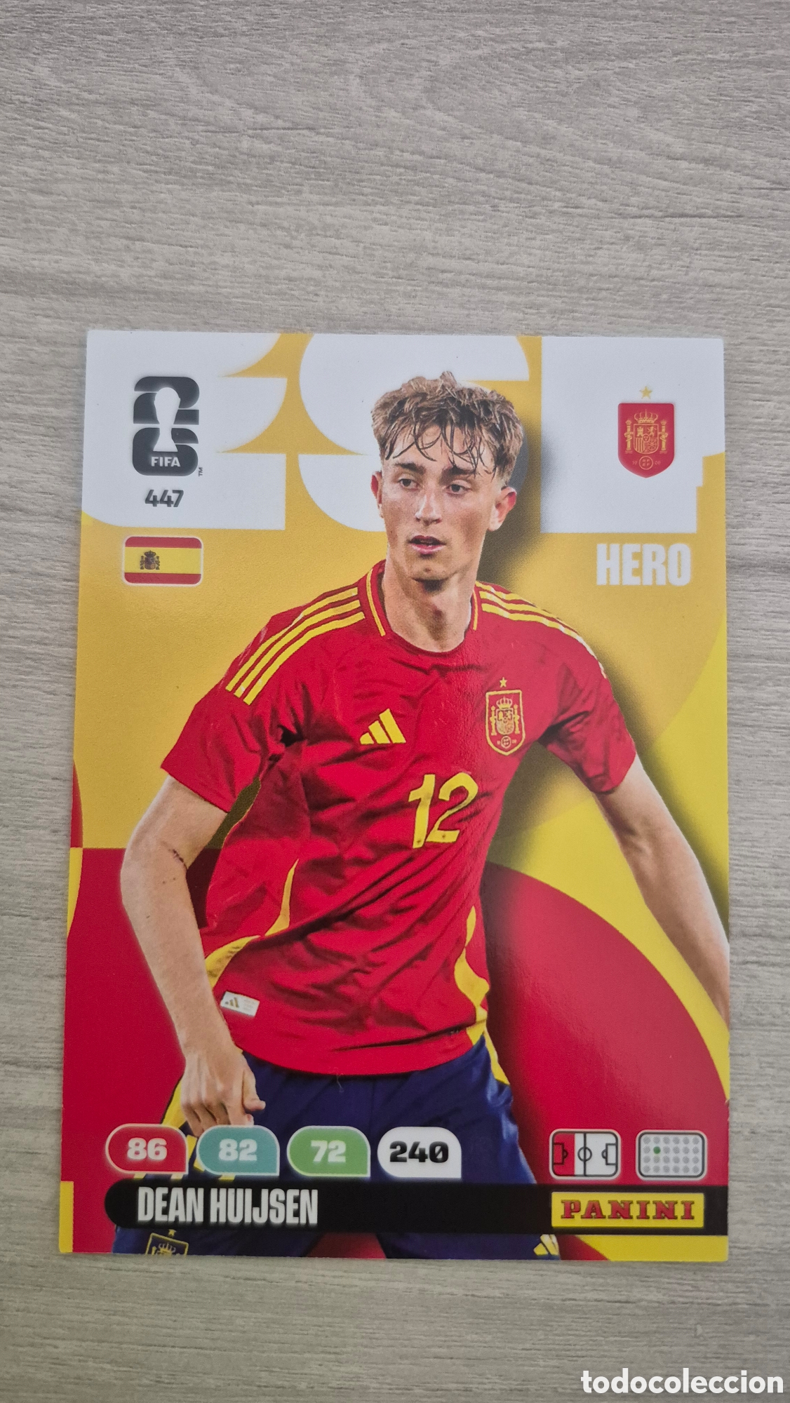 Cromos de F&uacute;tbol: N&deg;447 Espa&ntilde;a Dean Huijsen Adrenalyn FIFA World Cup 2026