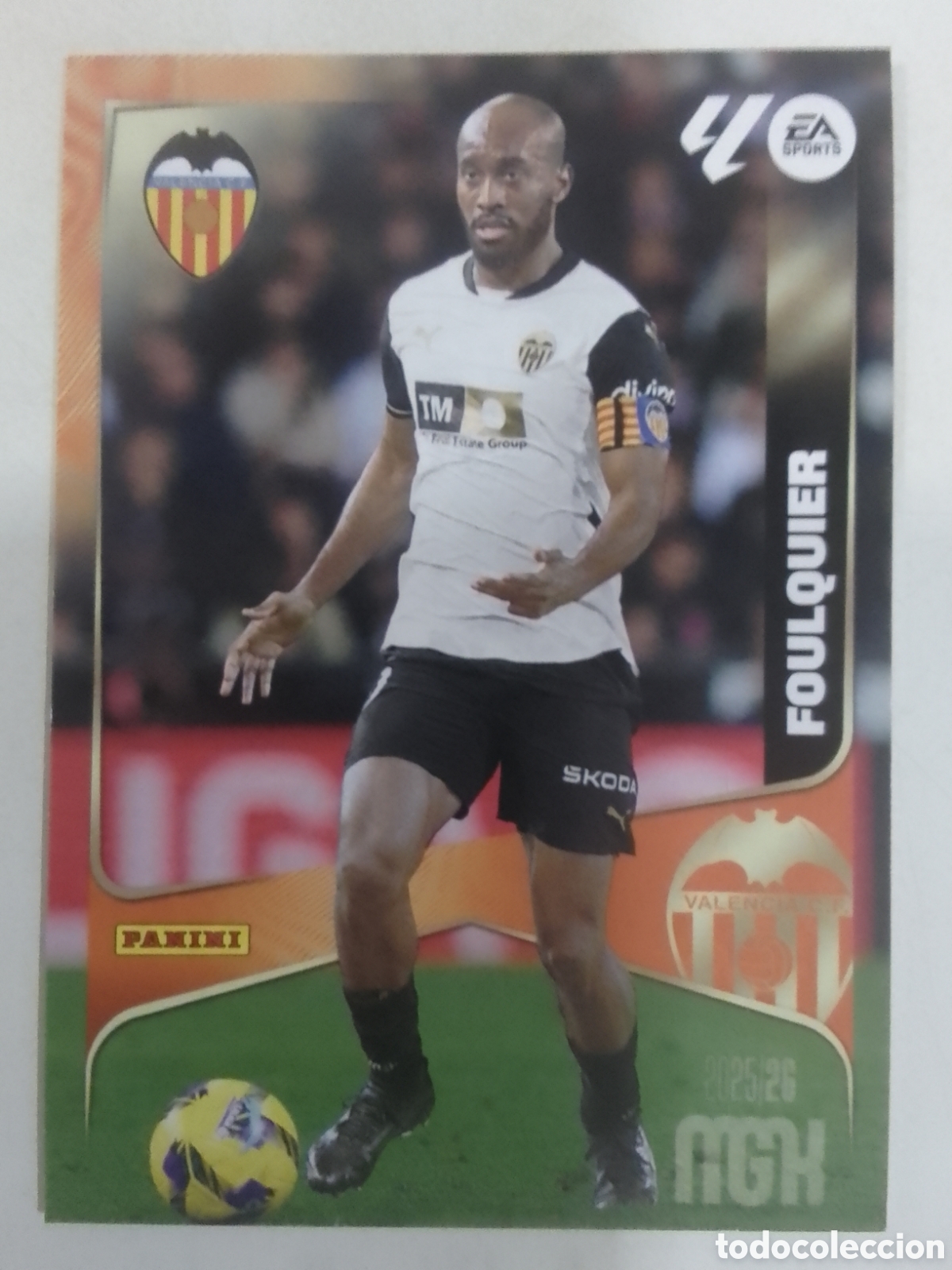 Cromos de F&uacute;tbol: Megacracks 2025/26 n&deg; 346 Foulquier &bull; Valencia.