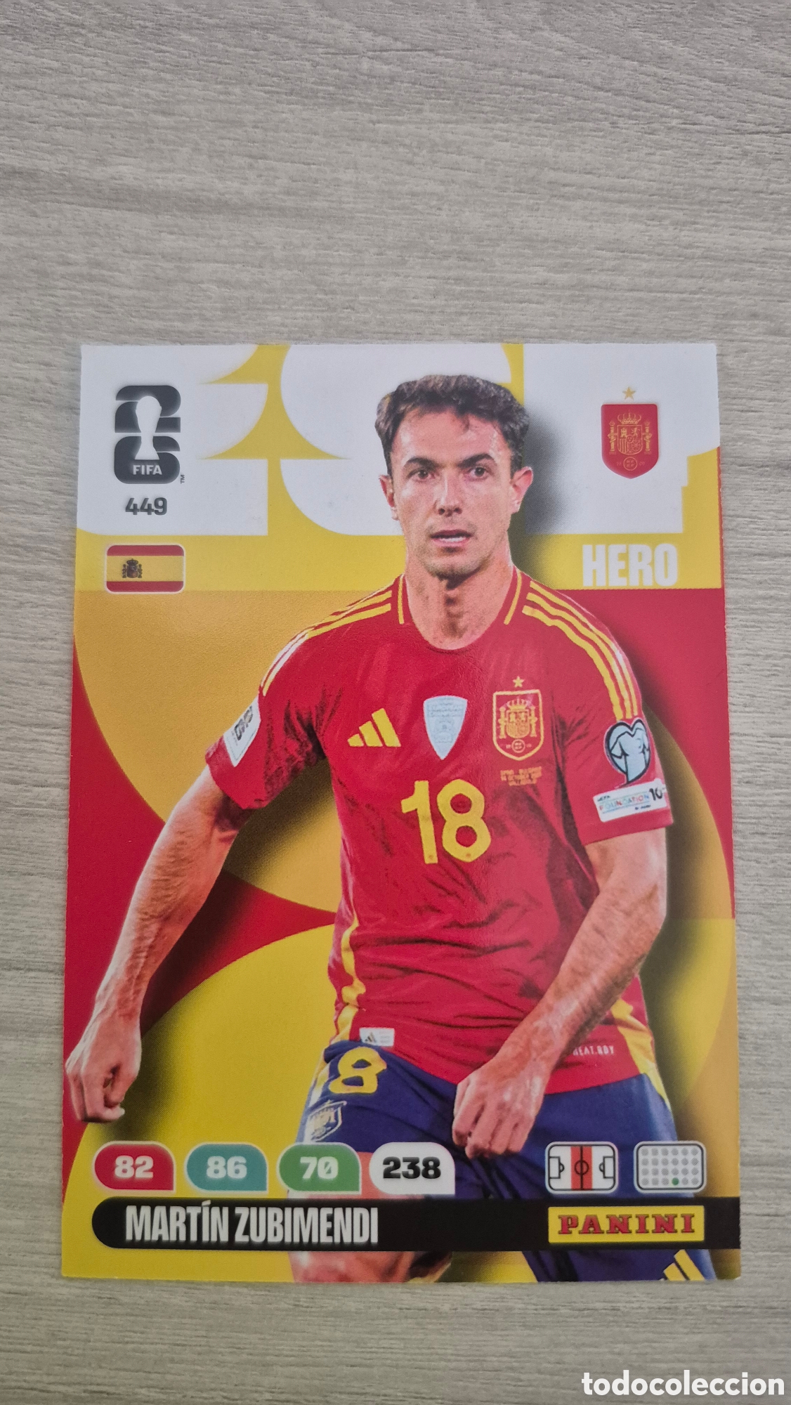 Cromos de F&uacute;tbol: N&deg;449 Espa&ntilde;a Martin Zubimendi Adrenalyn FIFA World Cup 2026