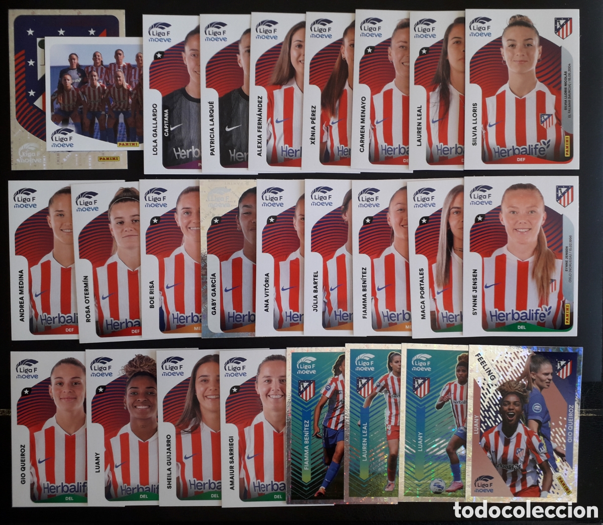 Cromos de F&uacute;tbol: 26 CROMOS AT MADRID LIGA F FEMENINA 2025 2026 25 26 PANINI EQUIPO COMPLETO CON ESPECIALES, LEER