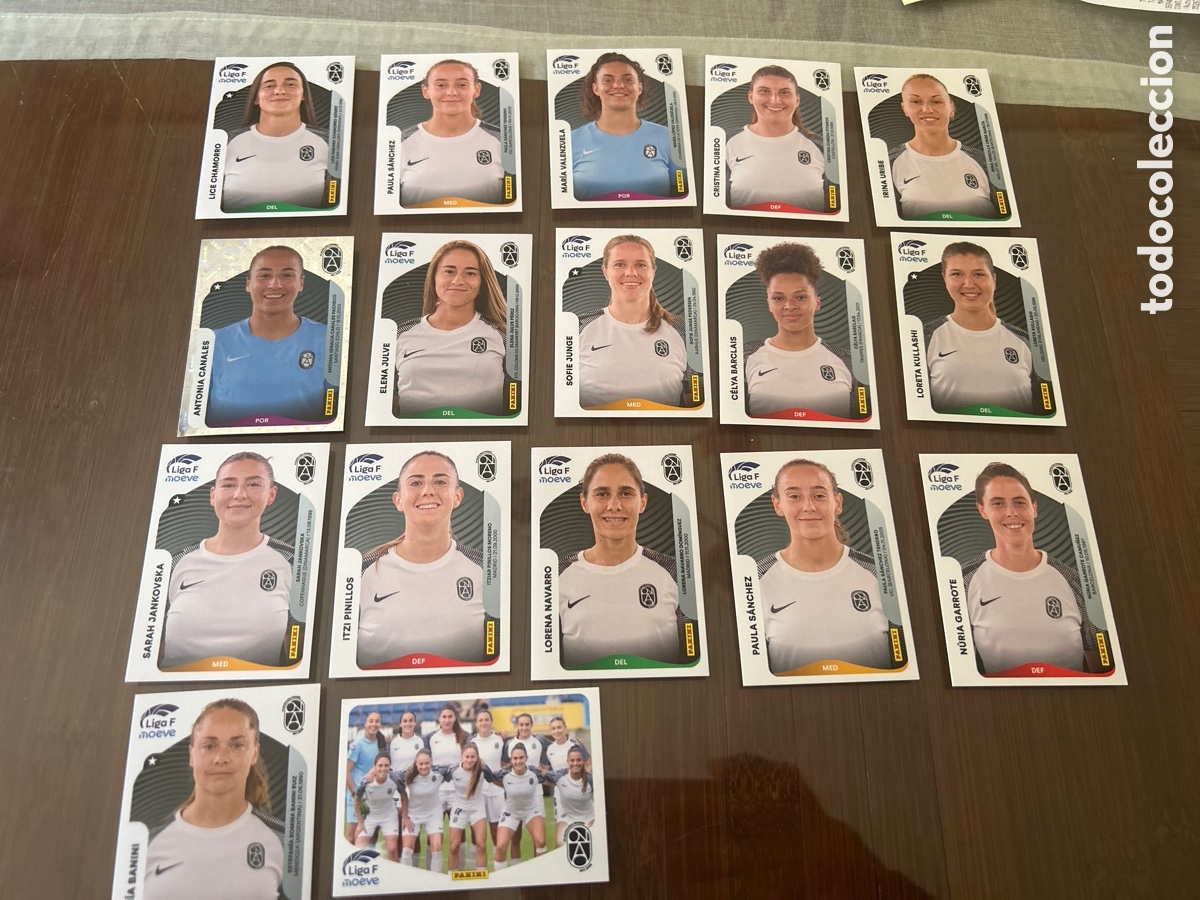 Cromos de F&uacute;tbol: 16 cromos Badalona F&uacute;tbol femenino nuevos Liga 25/26