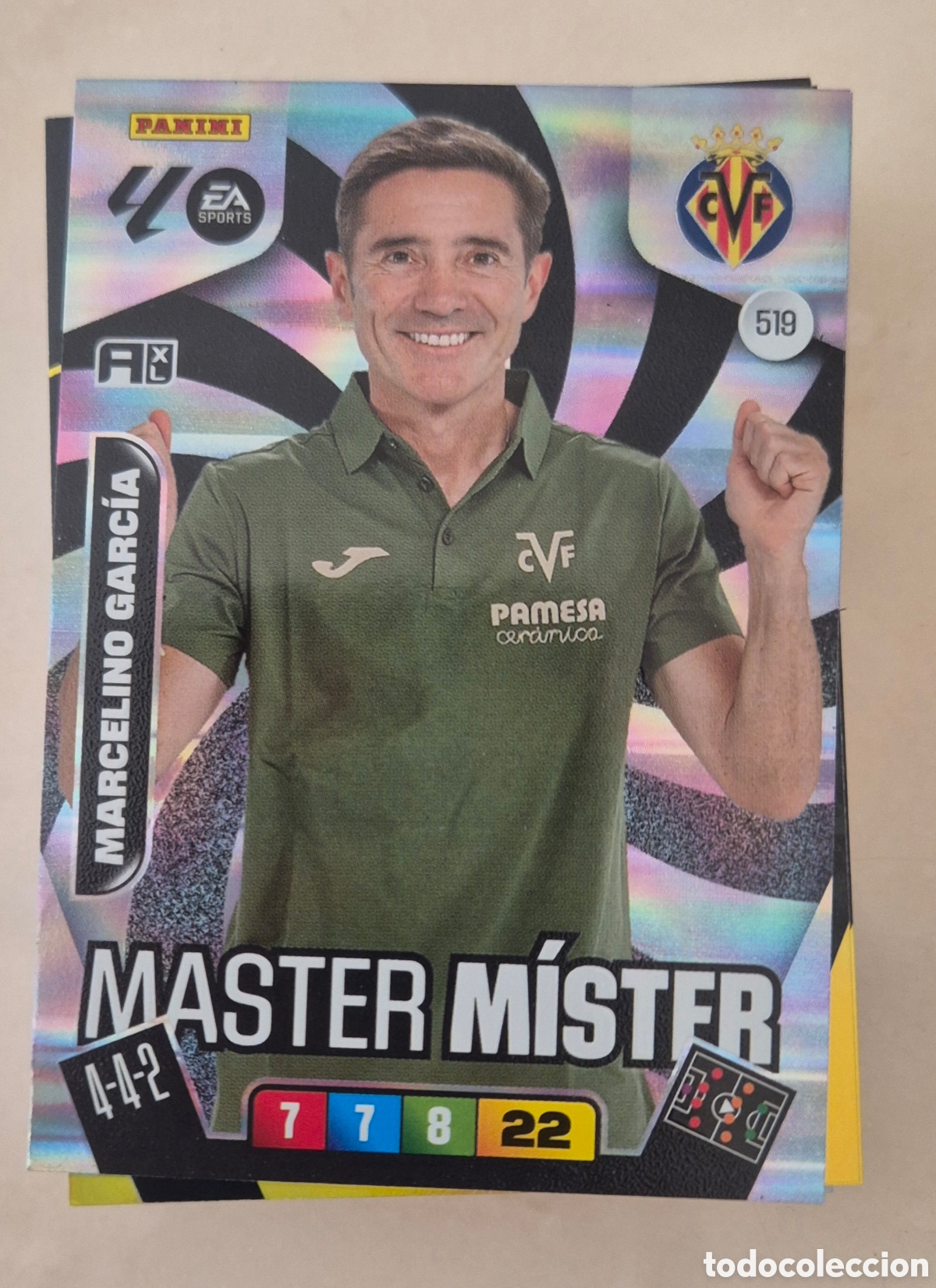 Football Stickers: 519 marcelino villareal master mister adrenalyn 2026